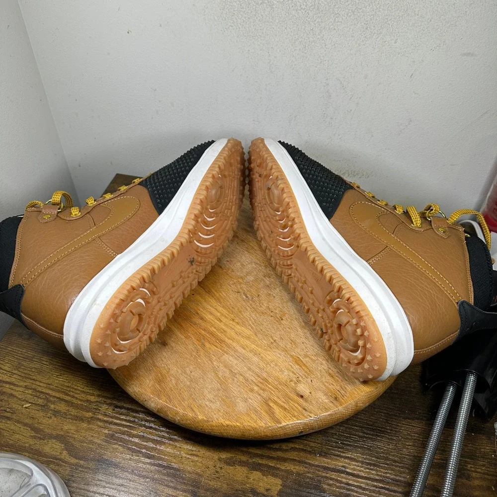 Nike Lunar Force 1 Duckboot Ale Brown Black Men 11.5 805899-202 High Top Sneaker